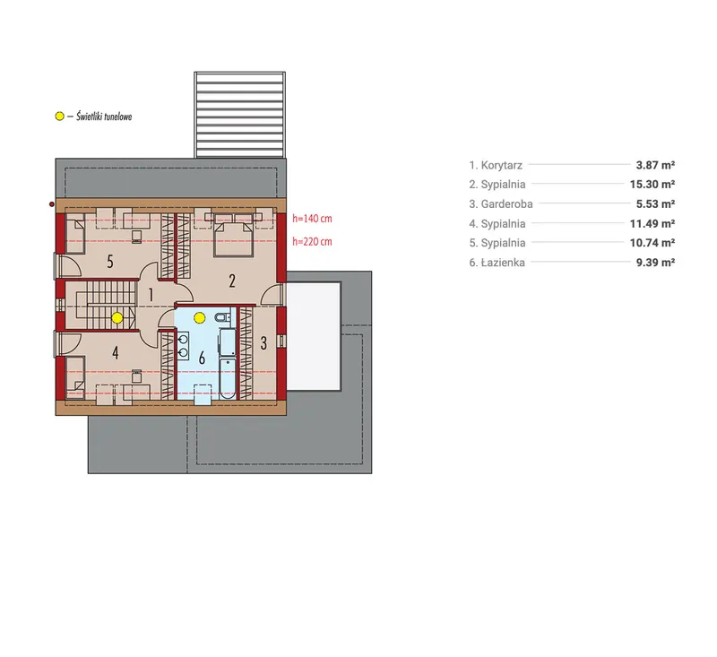 Second Floor 1 – European House Plan with 3 Beds and Guest Room