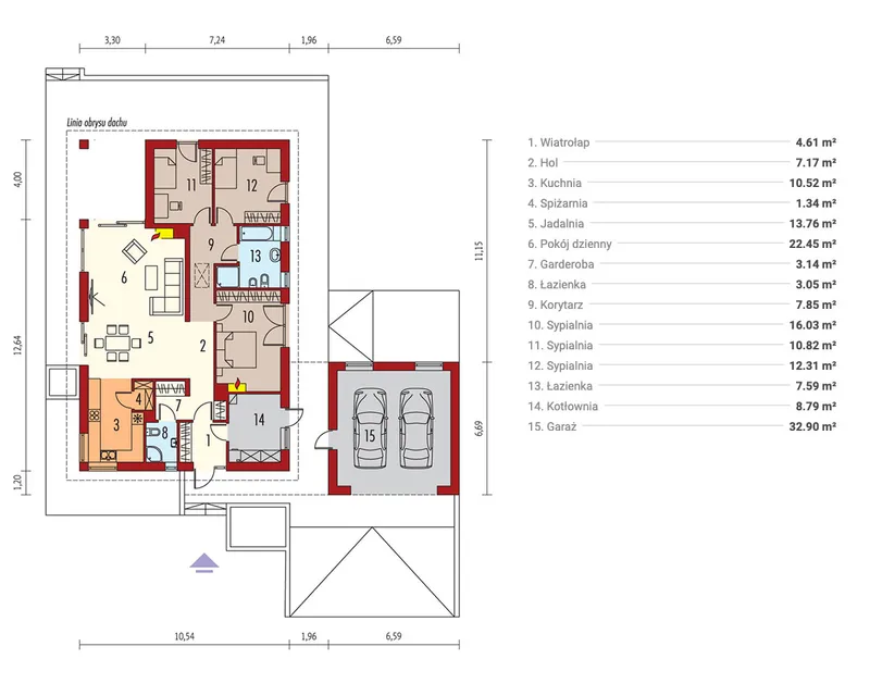 Main Floor 1 – House Plan with Detached Garage and 2 Fireplaces