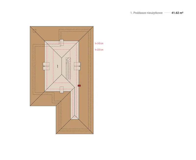 Second Floor 1 – 1500 Sq Ft T-shaped Home with Open Floor Plan