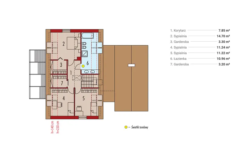 Second Floor 1 – 2-Story Barn Home Plan with 3 Beds and Garage