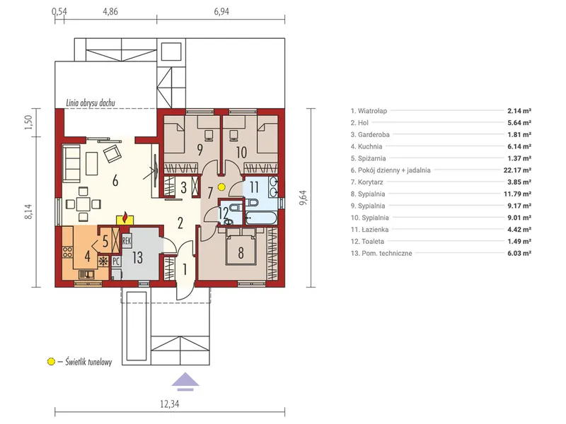 Main Floor 1 – 3-Bed, 915 Sq Ft Modern Plan with Walk-in Pantry