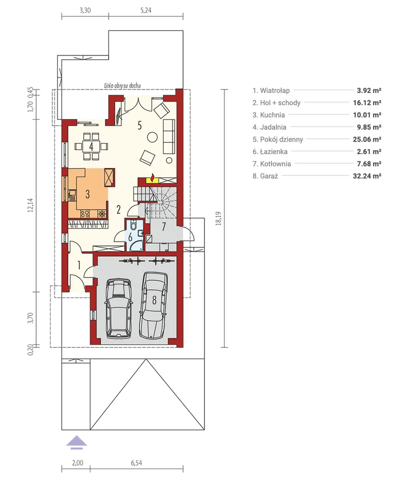 Main Floor 1 – 1500 Sq Ft Narrow Lot Home with Open Floor Plan