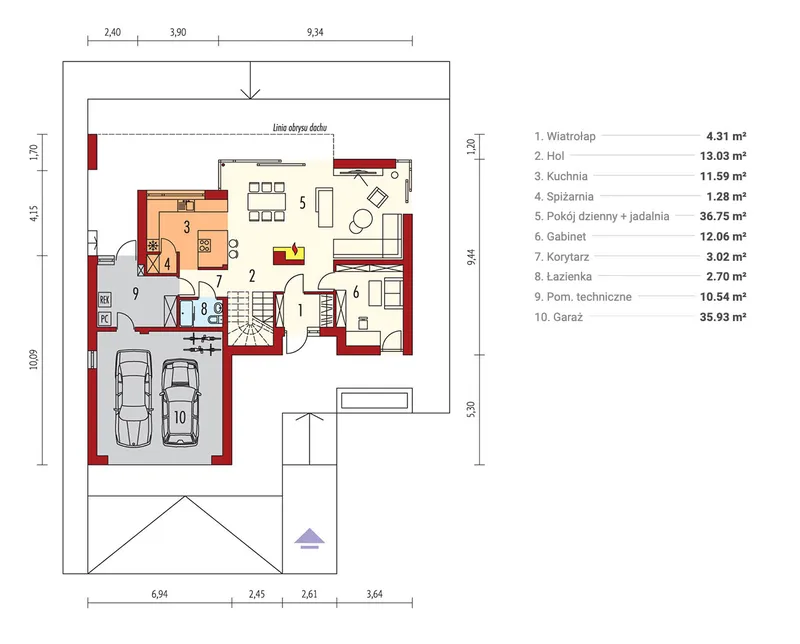 Main Floor 1 – 1800 Sq Ft Barn House with Open Floor Plan