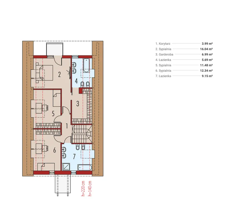 Second Floor 1 – Contemporary Home Plan with Large Windows