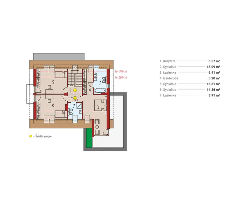 Second Floor 1 – 1700 Sq Ft House Plan with Bay Window and Garage