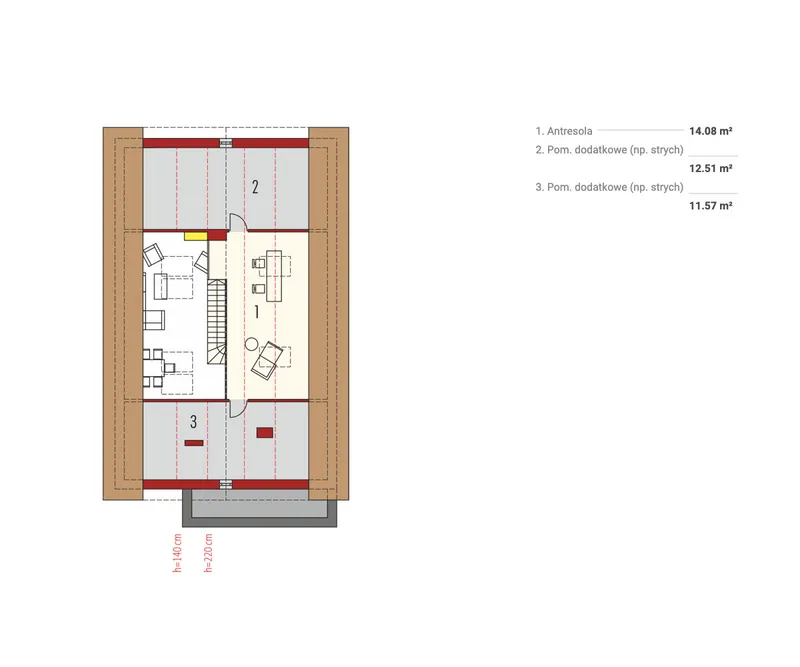 Second Floor 1 – Two Storey House Plan with Open to Below & Bonus