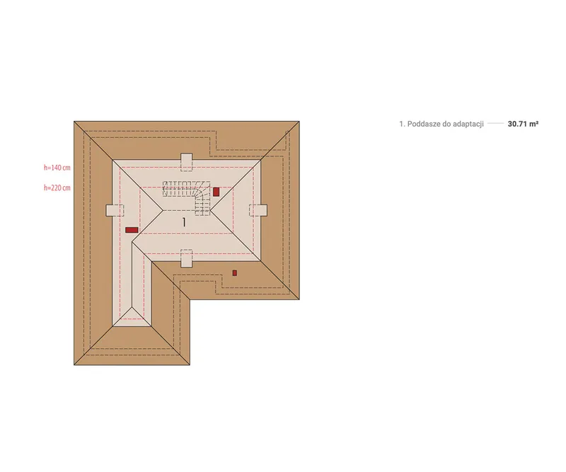 Second Floor 1 – 1150 Sq Ft House Plan with 2 Beds and Open Floor Plan