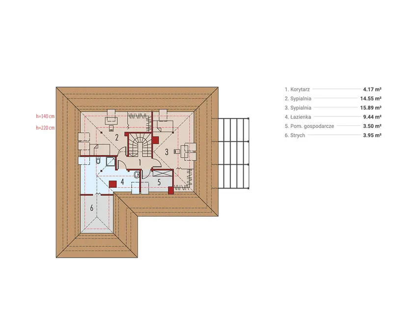 Second Floor 1 – 1700 Sq Ft House Plan with 4 Beds and Open Floor Plan