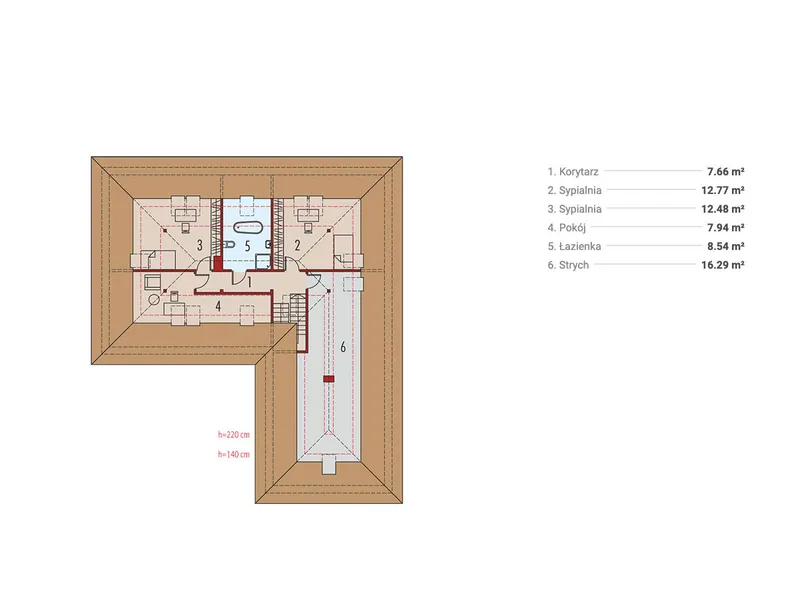 Second Floor 1 – 2000 Sq Ft House Plan with Pool and Bonus Room