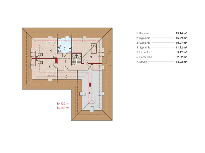Second Floor 1 – Gambrel Roof House Plan with Angled Garage