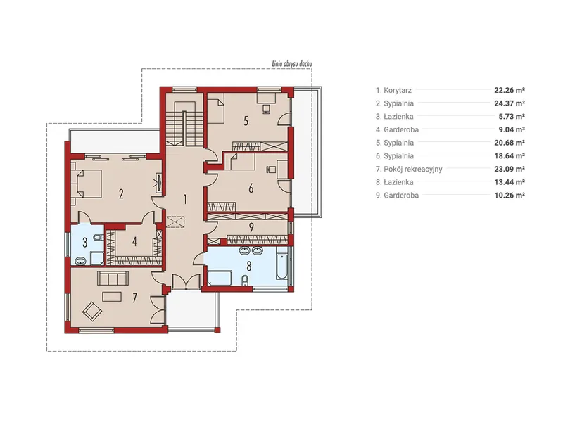 Second Floor 1 – 3000 Sq Ft House Plan with Basement and Fireplace