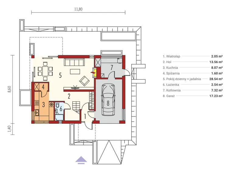 Main Floor 1 – Barn Style House Plan with Wraparound Porch
