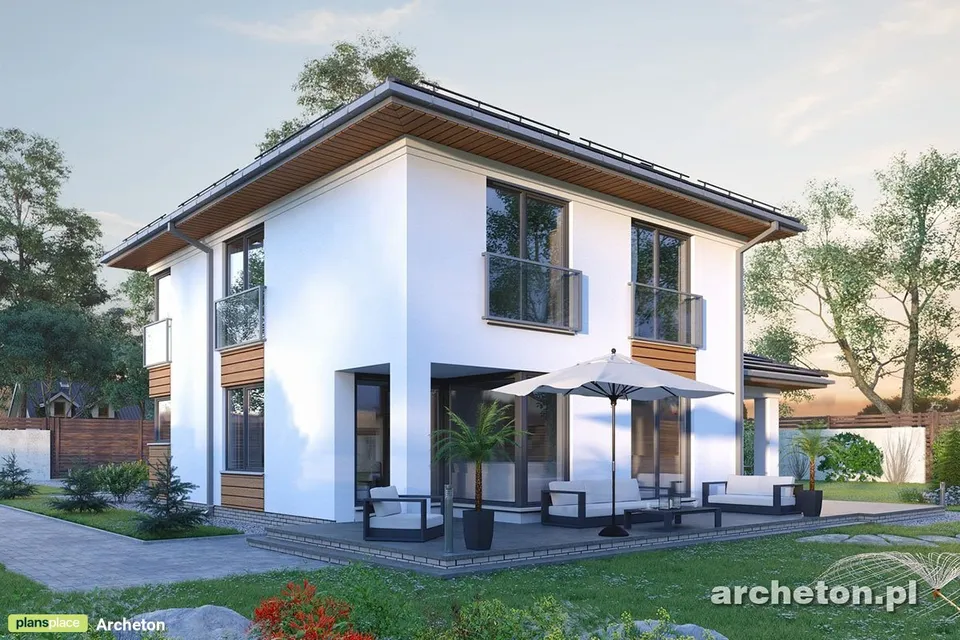 Main Images 1 – 2-Story House Plan with Garage Extension Forward