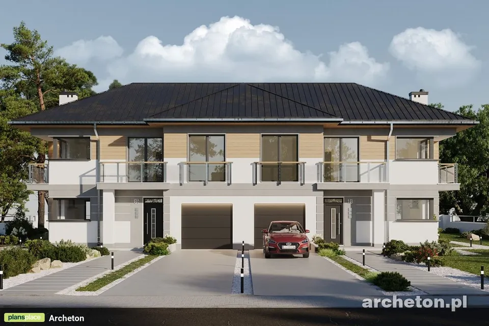 Main Images 1 – Traditional Duplex Plan with 1400 Sq Ft Per Unit