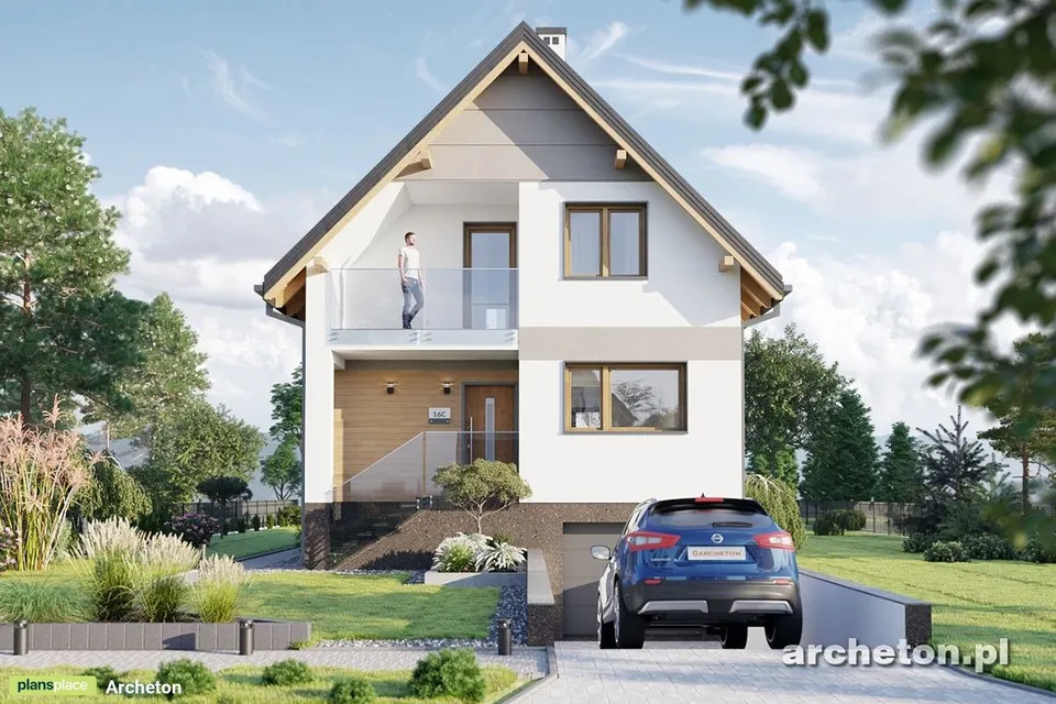Main Images 1 – Drive Under Garage House Plan with Large Kitchen