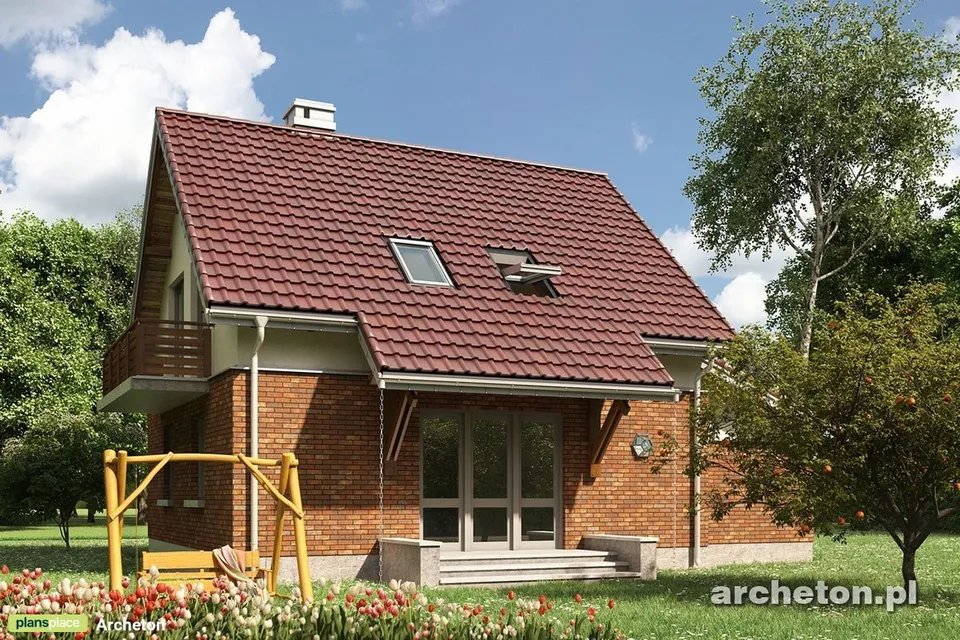 Main Images 1 – 1200 Sq Ft Simple Home Plan with 1-Car Garage