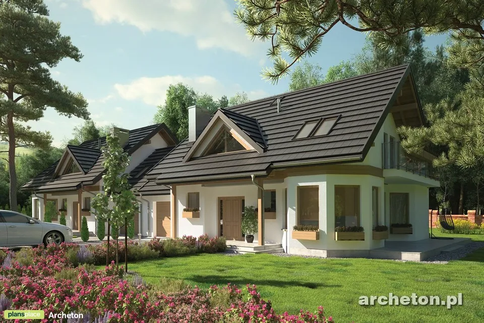 Main Images 1 – Duplex Plan with Bonus Room above Garage
