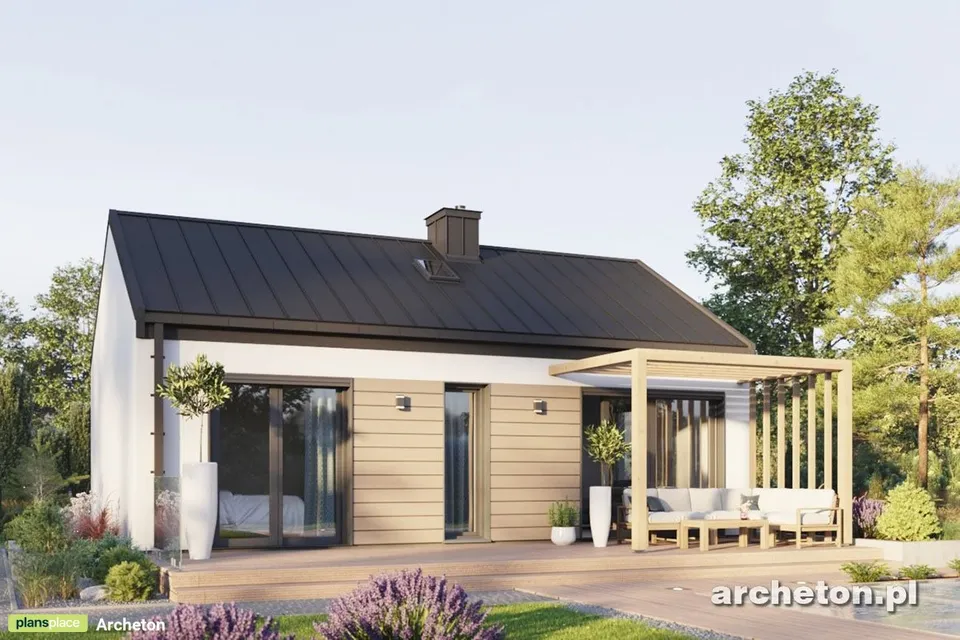Main Images 1 – 500 Sq Ft Small House Plan with 2 Bedrooms