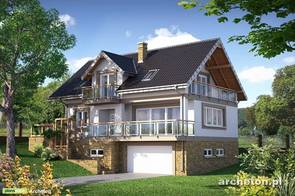 Main Images 1 – Sloped Lot House Plan with Walkout Basement