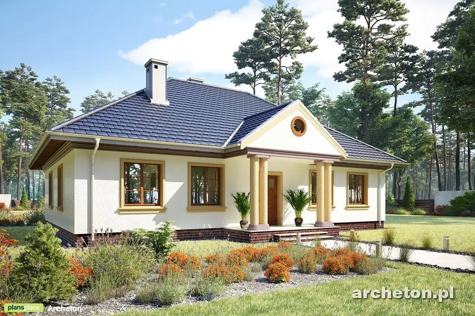 Main Images 1 – 1300 Square Foot Hipped Roof Cottage House Plan