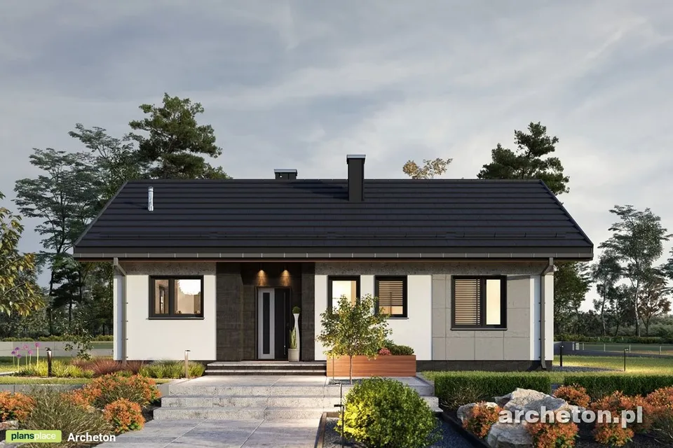 Main Images 1 – 800 Sq Ft Small House Plan with 3 Bedrooms