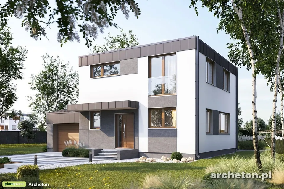 Main Images 1 – 3-Bed, 1200 Sq Ft Flat Roof House Plan with Garage