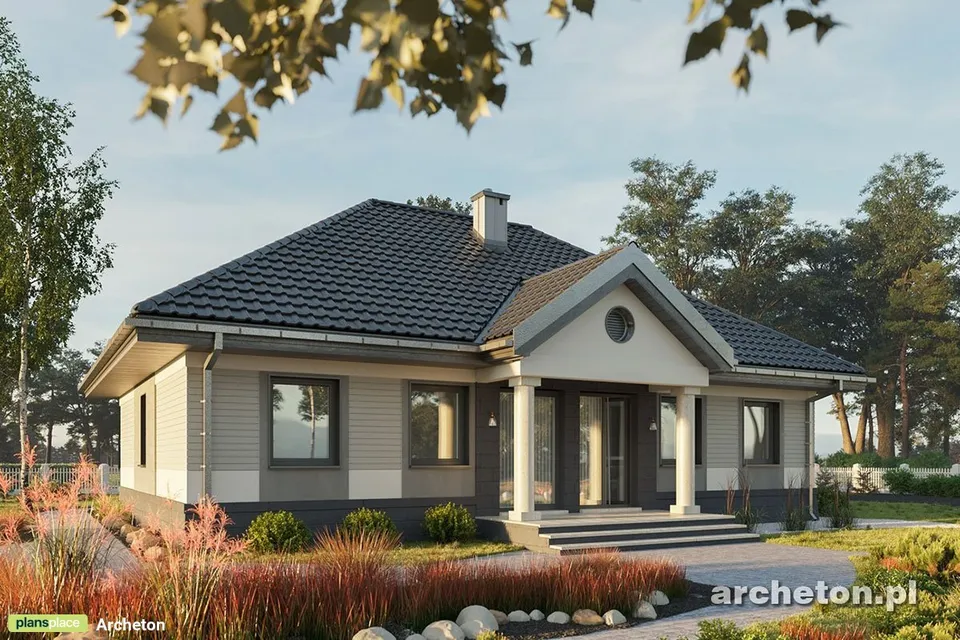 Main Images 1 – 1200 Square Foot Hip Roof Cottage House Plan