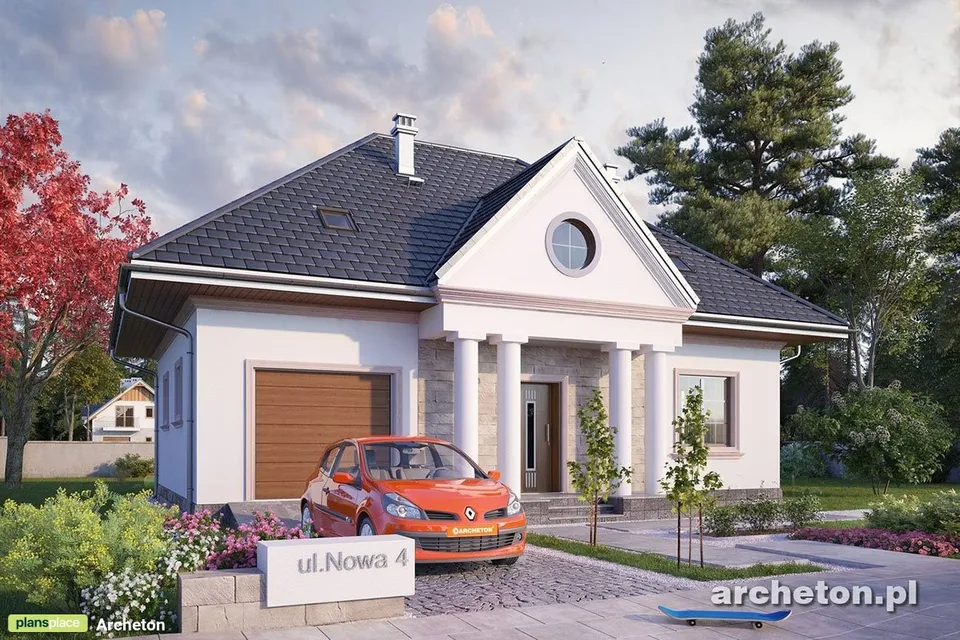 Main Images 1 – Cottage House Plan with Gambrel Roof and Garage