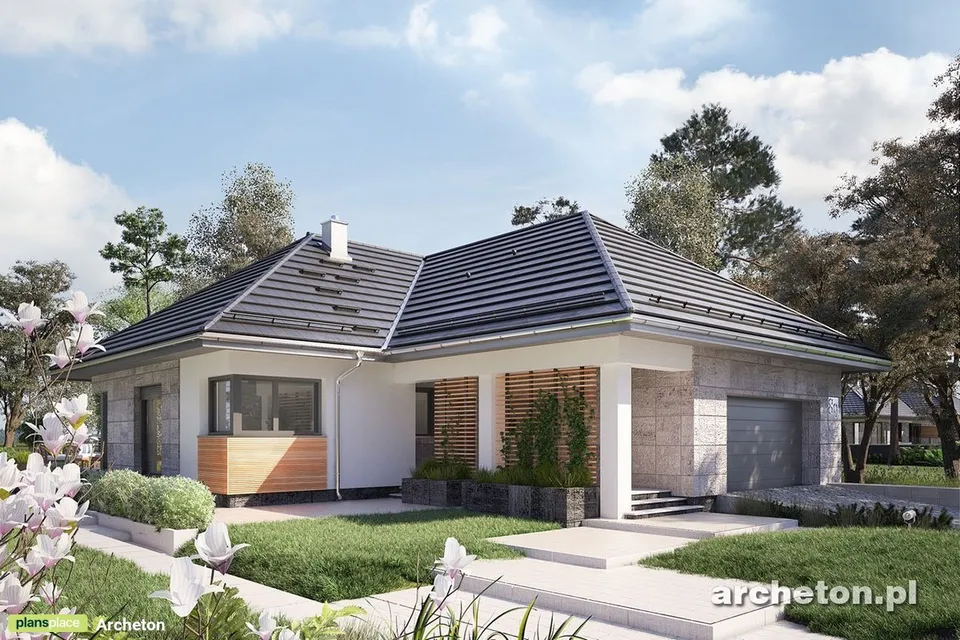 Main Images 1 – 4-Bed, 1600 Sq Ft House Plan with 2-Car Garage