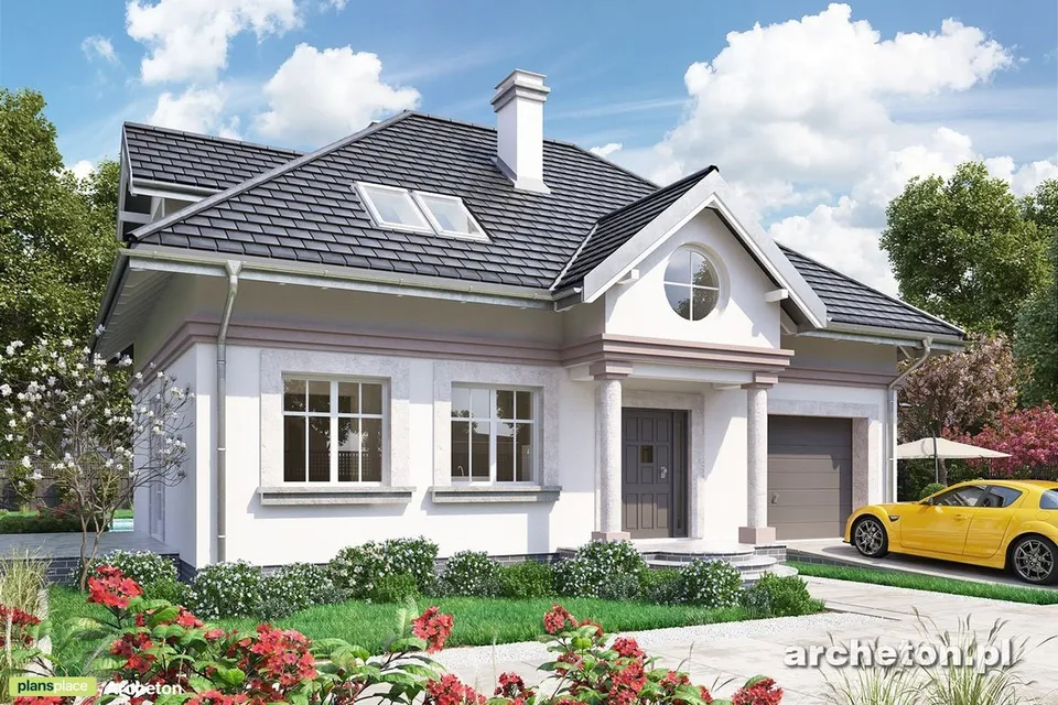 Main Images 1 – Cottage Home Plan with Living Room above Garage