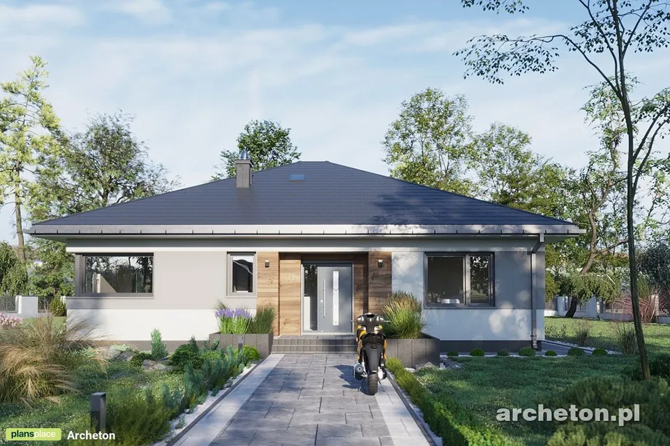 Main Images 1 – 1300 Sq Ft House Plan with Open Concept Kitchen
