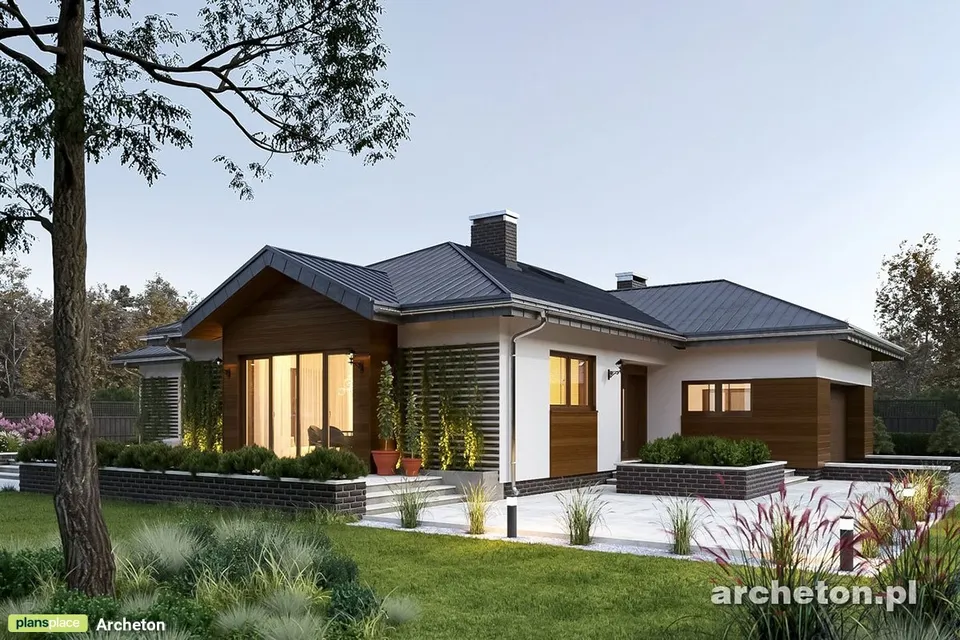 Main Images 1 – 1700 Sq Ft House Plan with Hip and Valley Roof