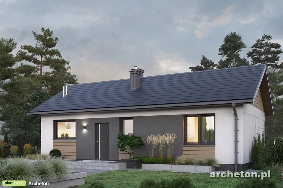 Main Images 1 – 700 Sq Ft Small House Plan with 3 Bedrooms