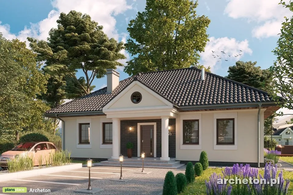 Main Images 1 – 1100 Square Foot Hip Roof Cottage House Plan
