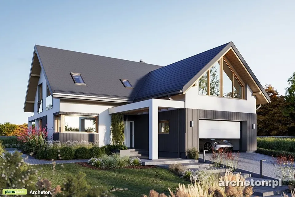 Main Images 1 – Gable Roof House Plan with Covered Rear Porch