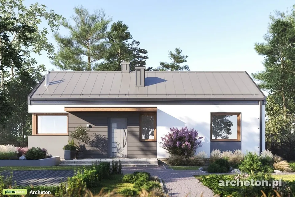 Main Images 1 – Small Barn House Plan with Partially Covered Deck