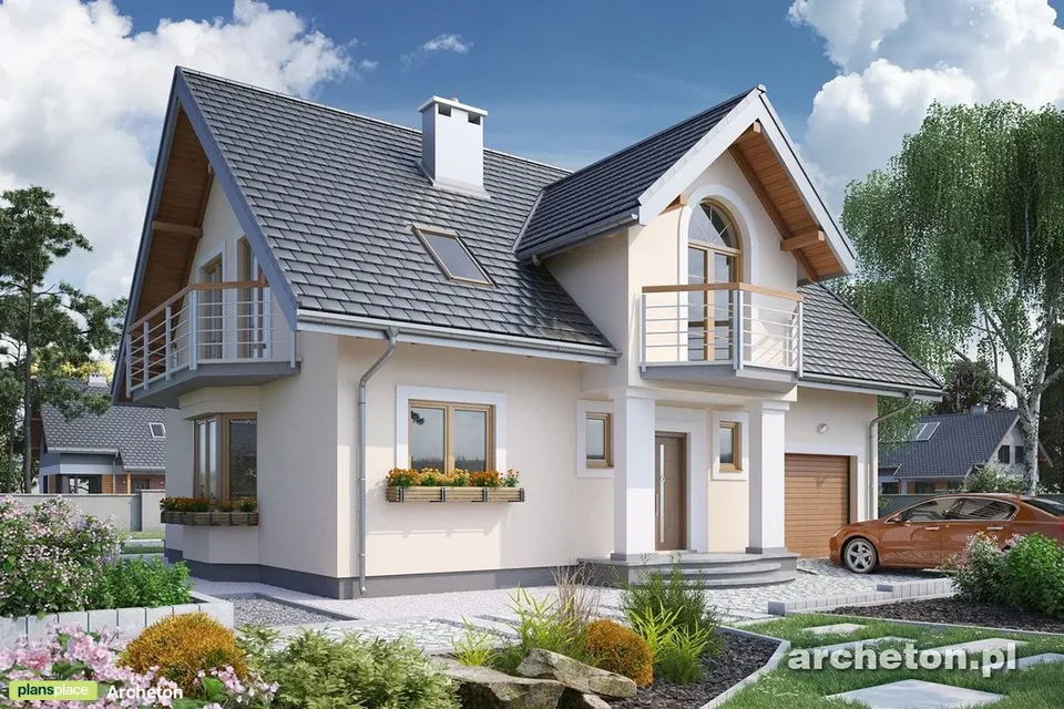 Main Images 1 – Gambrel Roof House Plan with Double Shed Dormer