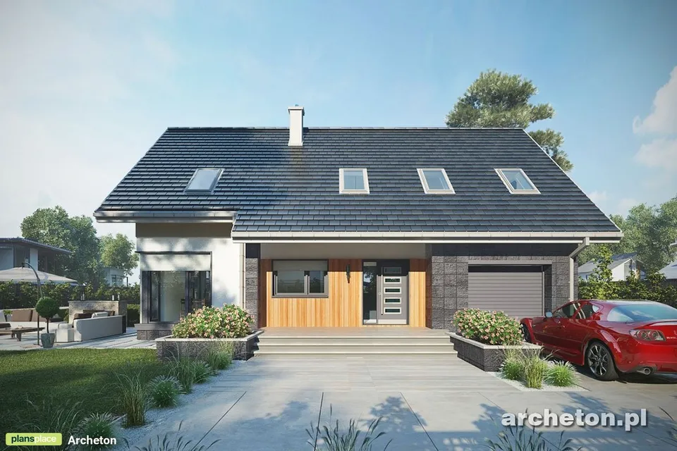 Main Images 1 – 1800 Sq Ft 1.5-Story House Plan with Back Porch