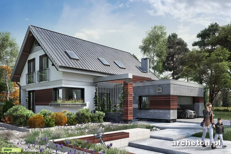 Main Images 1 – 1800 Sq Ft House Plan with Skylight Windows