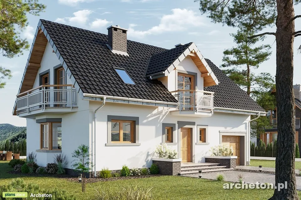 Main Images 1 – House Plan with 1-Car Front-Facing Garage