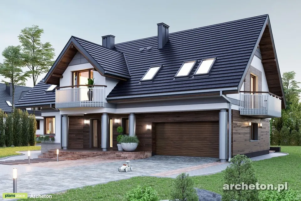 Main Images 1 – 2300 Sq Ft House Plan with Four Gables