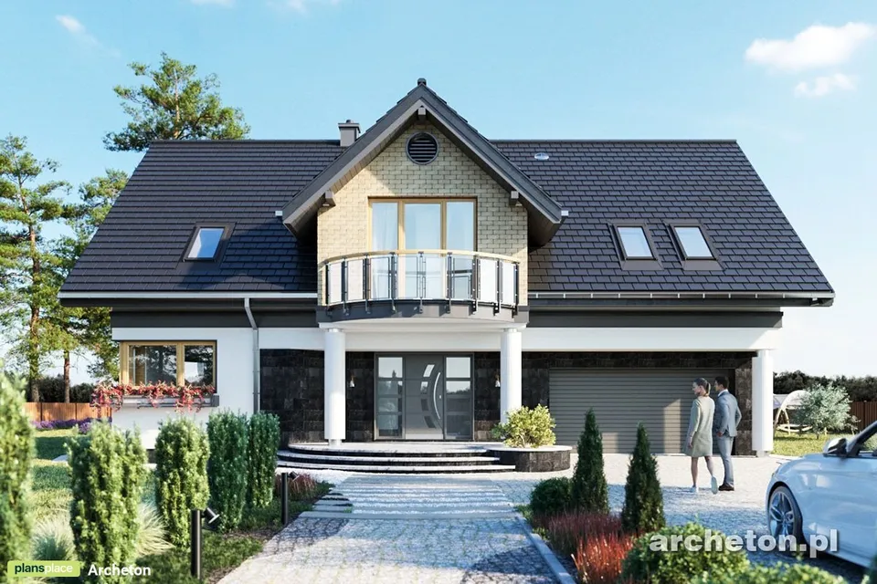 Main Images 1 – 2300 Sq Ft Floor Plan with 3 Rounded Balconies