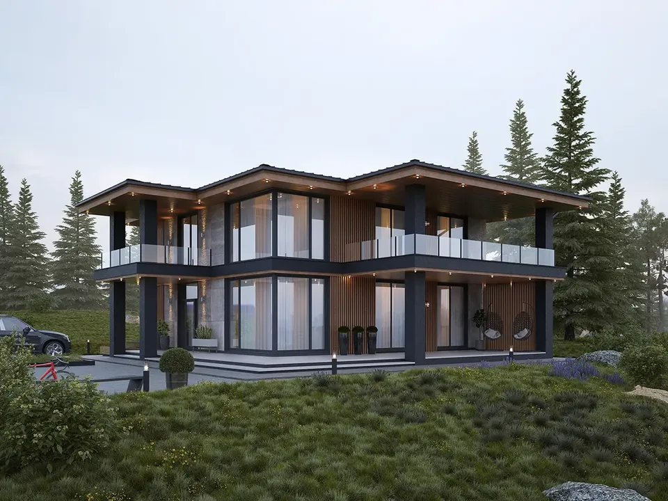 Main Images 2 – 2-Story House Plan 2083 ft², 3 Beds — 65595R