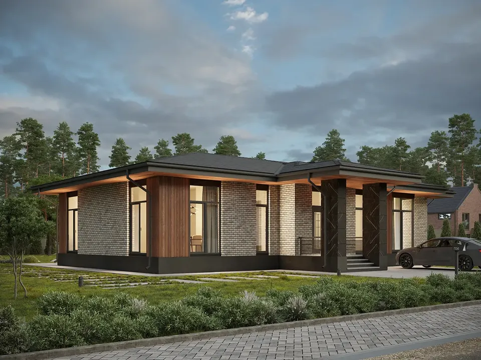 Main Images 1 – 1-Story House Plan 1654 ft², 3 Beds — 61692R