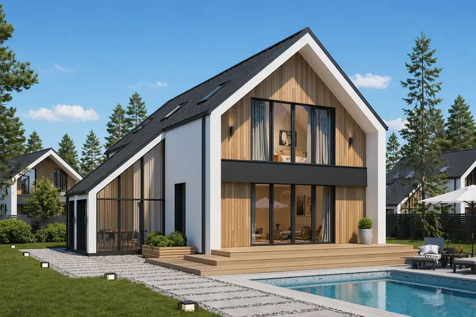 Main Images 2 – 1.5-Story House Plan 1760 ft², 3 Beds — 19402R