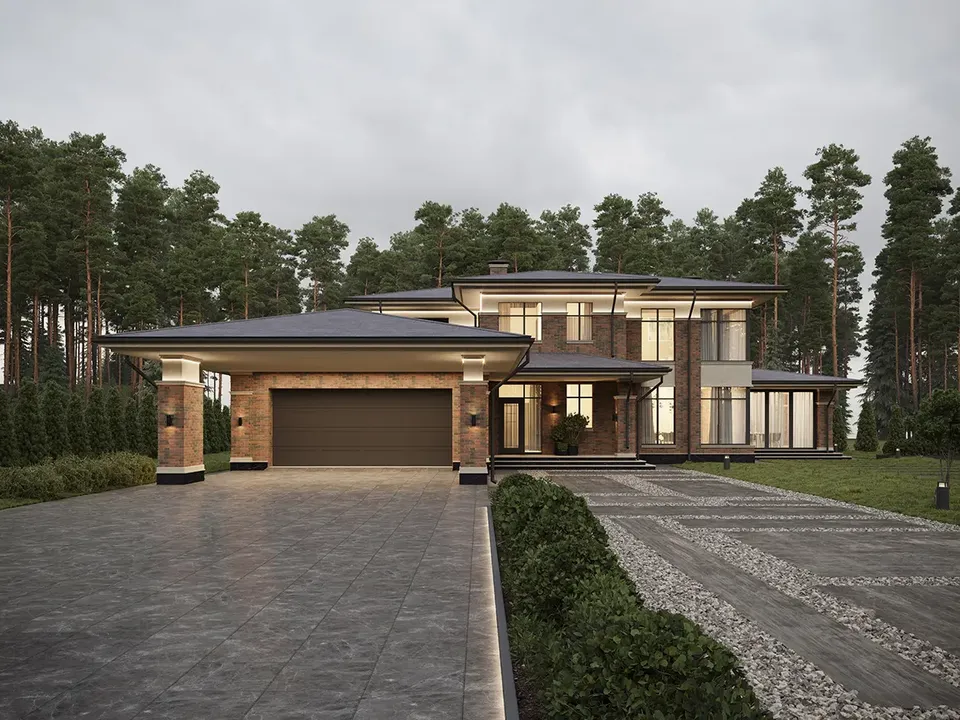 Main Images 2 – 2-Story House Plan 3373 ft², 4 Beds — 44340R