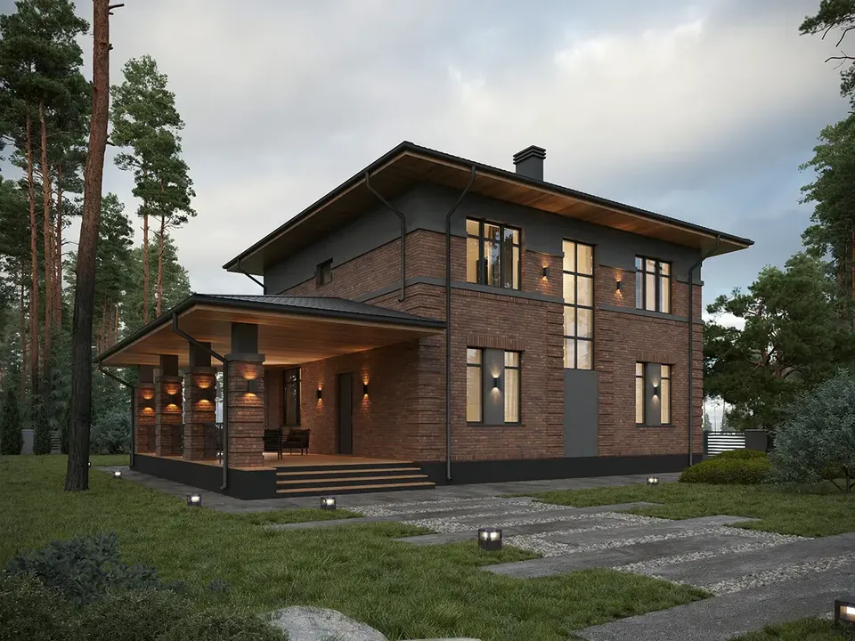 Main Images 2 – 2-Story House Plan 1771 ft², 4 Beds — 85577R