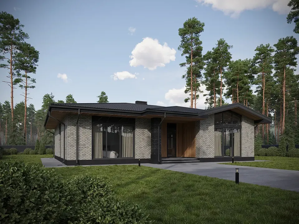 Main Images 2 – 1-Story House Plan 1549 ft², 3 Beds — 48190R
