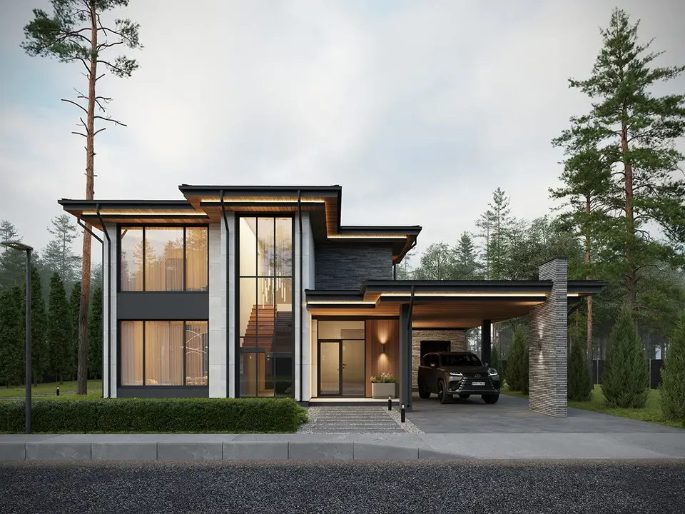 Main Images 2 – 2-Story House Plan 1919 ft², 4 Beds — 46093R