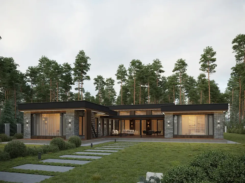 Main Images 2 – 1-Story House Plan 2565 ft², 3 Beds — 75077R